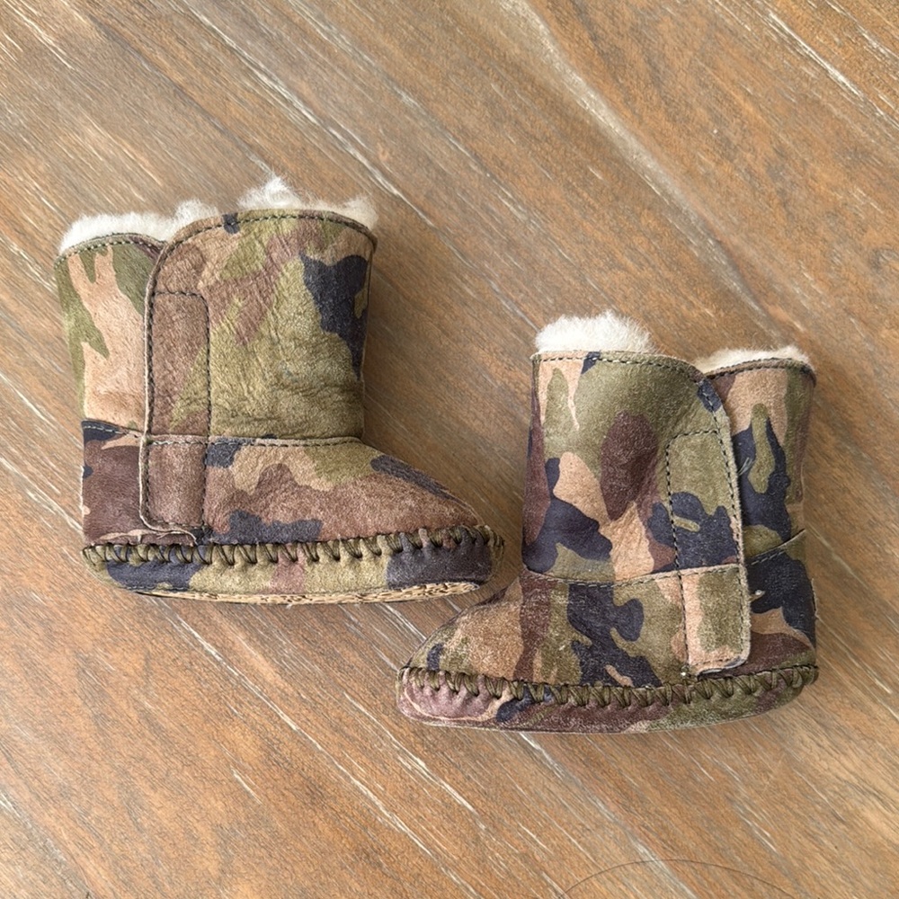UGG Baby Camo Booties in Green Brown